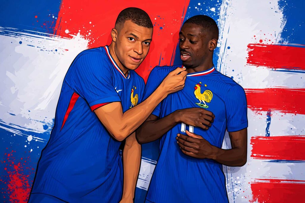 Ο Κιλιάν Μπαπέ με τον Ντεμπελέ με την Εθνική Γαλλίας